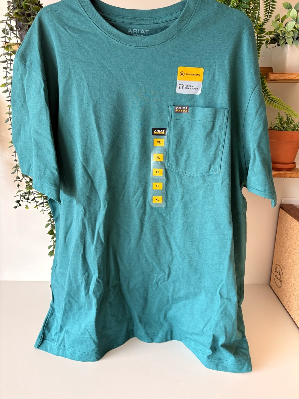Ariat Teal Short-Sleeve Pocket Tee